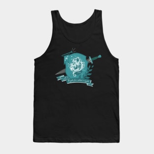 Dog crest, fight for what's right - Teal Tank Top